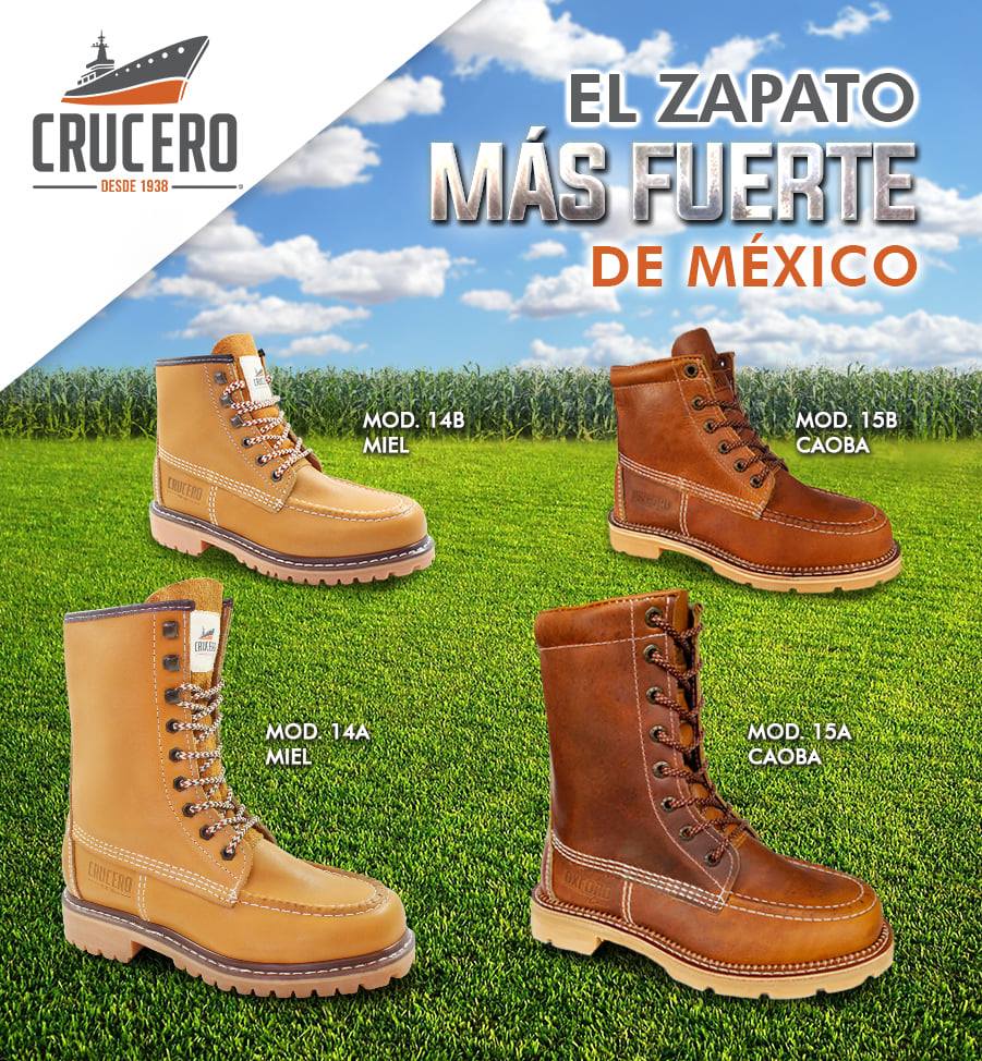 Botas de Trabajo Miel Crucero  – 100% Piel Natural y Suela Antiderrapante