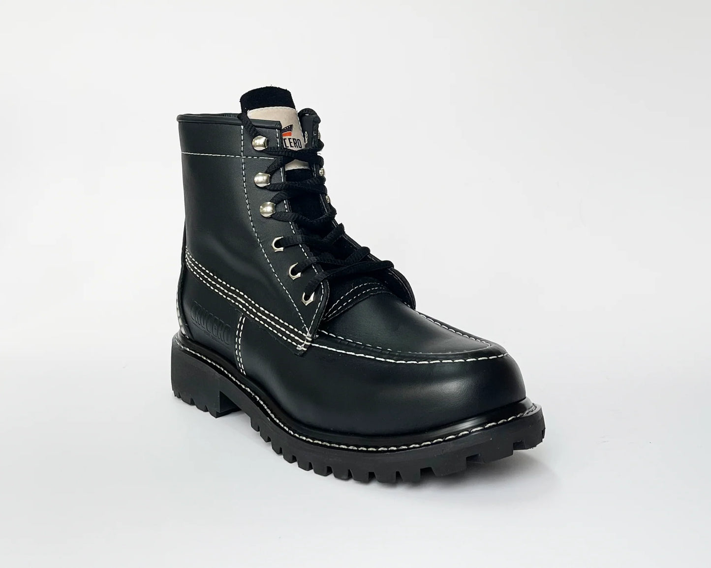 Botas de Trabajo Negras  Crucero – 100% Piel Natural con Suela Antiderrapante