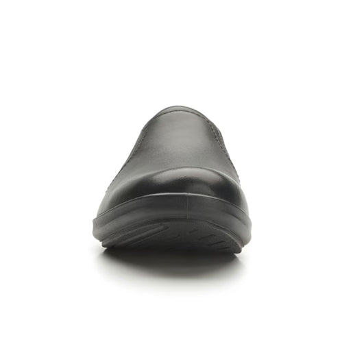 Mocasín Clínico Flexi para Mujer en Piel Negra con Elásticos Laterales – Estilo 25901