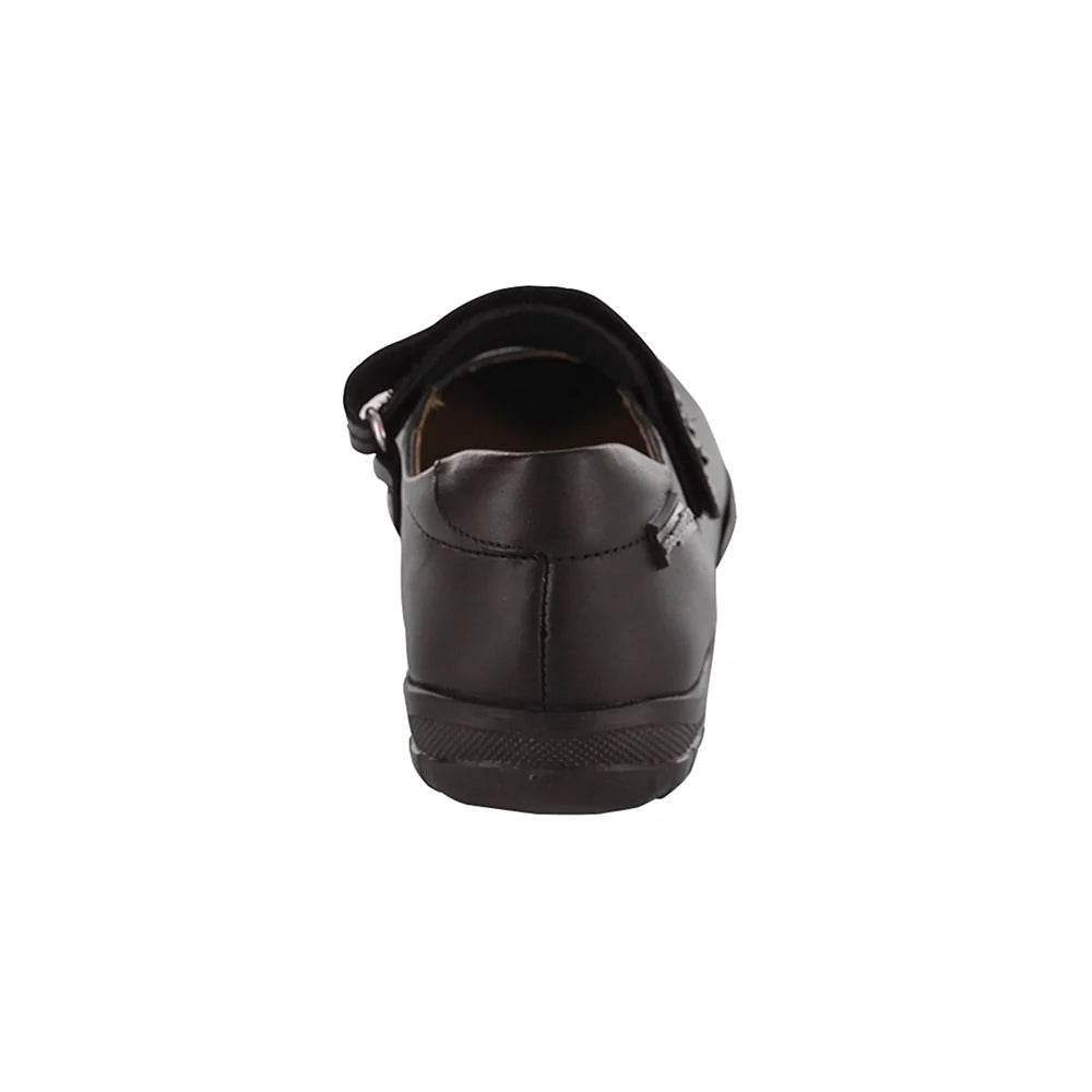 Coqueta y Audaz - Zapatos Escolares para Niña de Piel Café con Velcro y Suela Antiderrapante