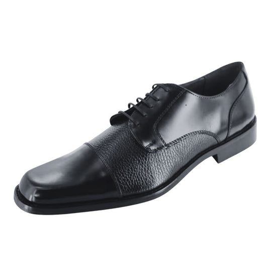 Zapato Evolución Hombre 20451 Negro | Derby de Vestir en Piel con Suela de Cuero Antiderrapante