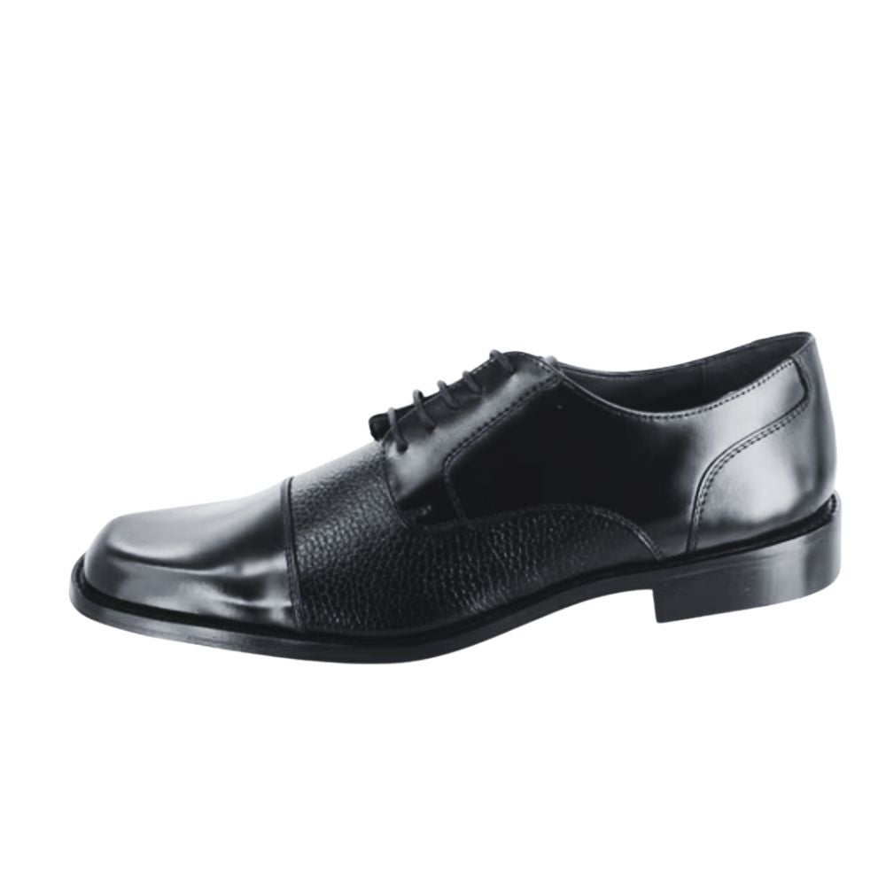 Zapato Evolución Hombre 20451 Negro | Derby de Vestir en Piel con Suela de Cuero Antiderrapante