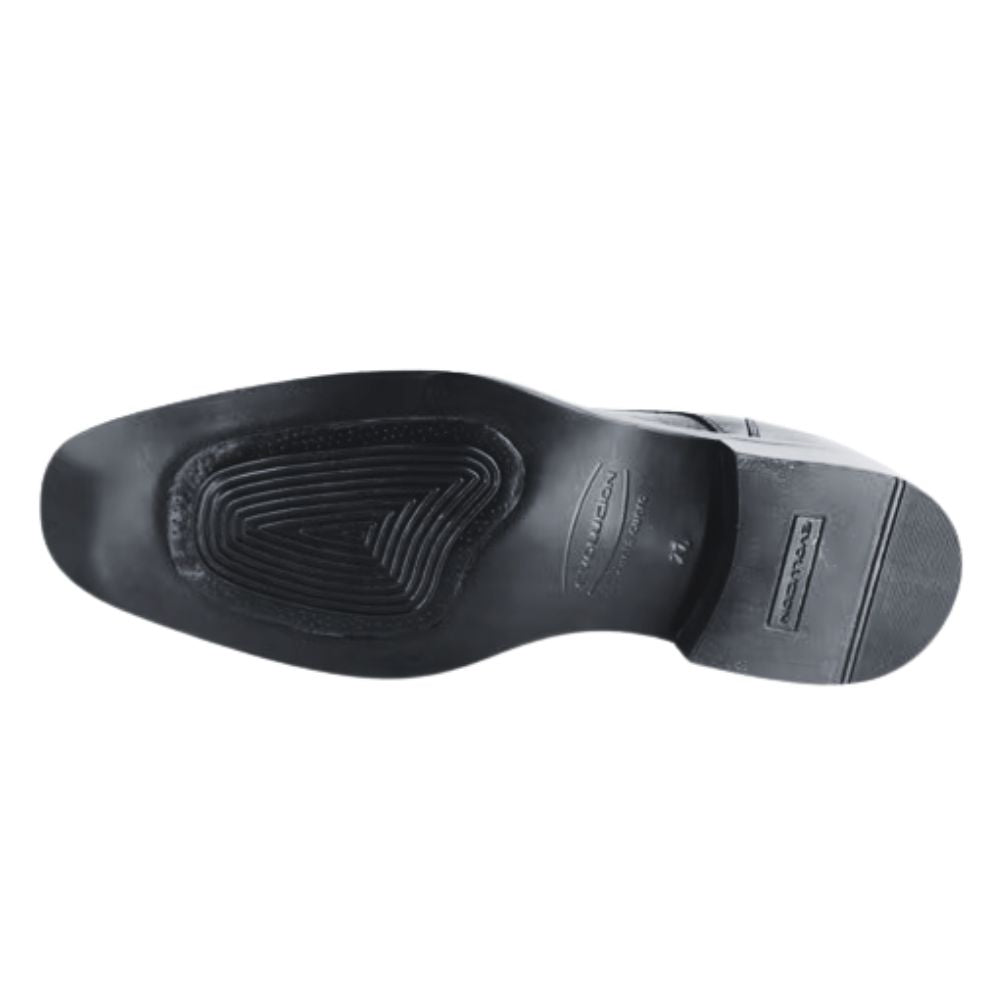 Zapato Evolución Hombre 20451 Negro | Derby de Vestir en Piel con Suela de Cuero Antiderrapante