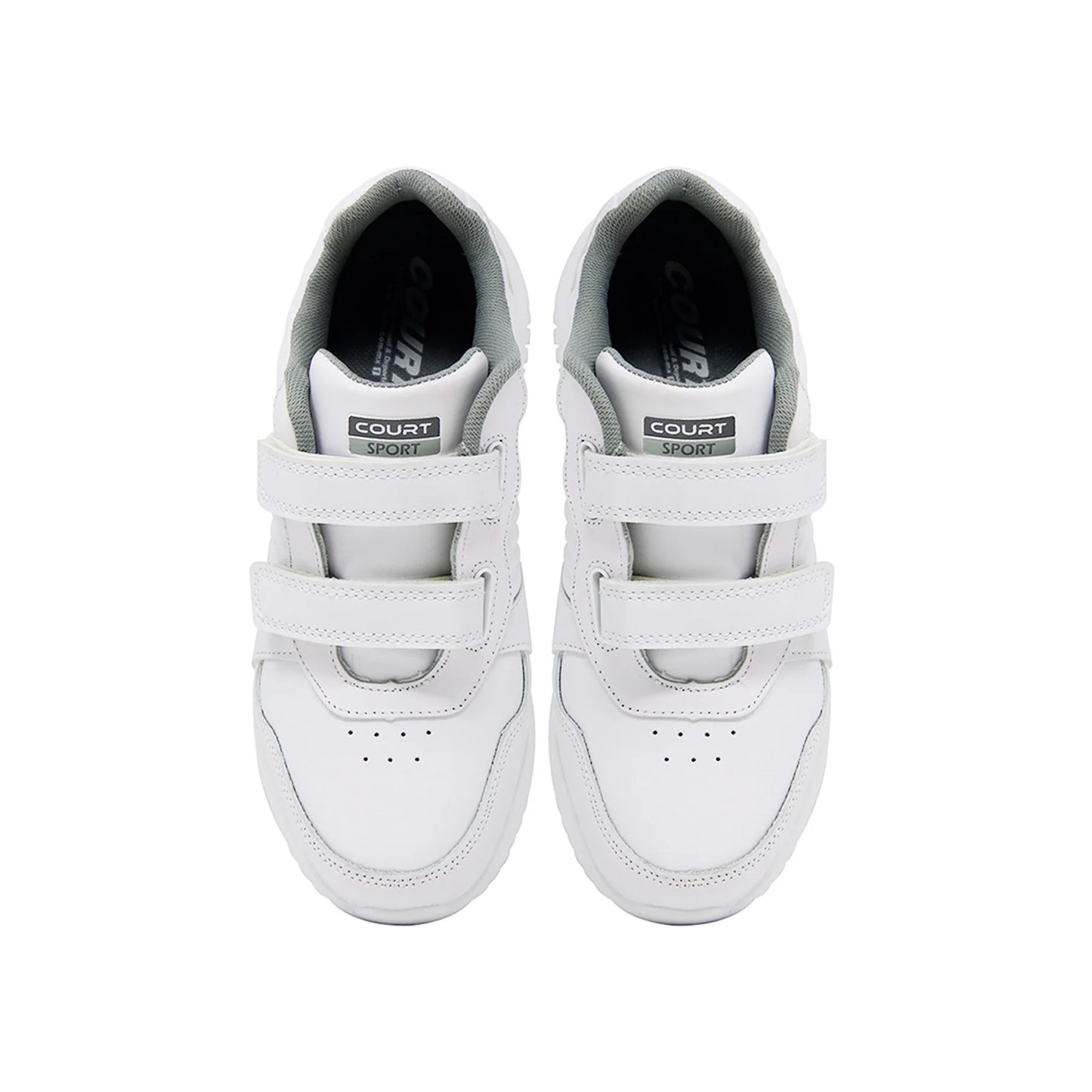 COURT Tenis Escolar para niños con Piel Durables, Cómodos, Ligeros con Velcro