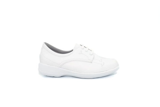 Zapato Clínico para Médicos y Enfermeros | Piel Blanca | Cómodo y Resistente