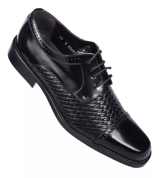 Zapato de Vestir para Caballero Evolución 20408 Negro – Piel y Estilo Clásico