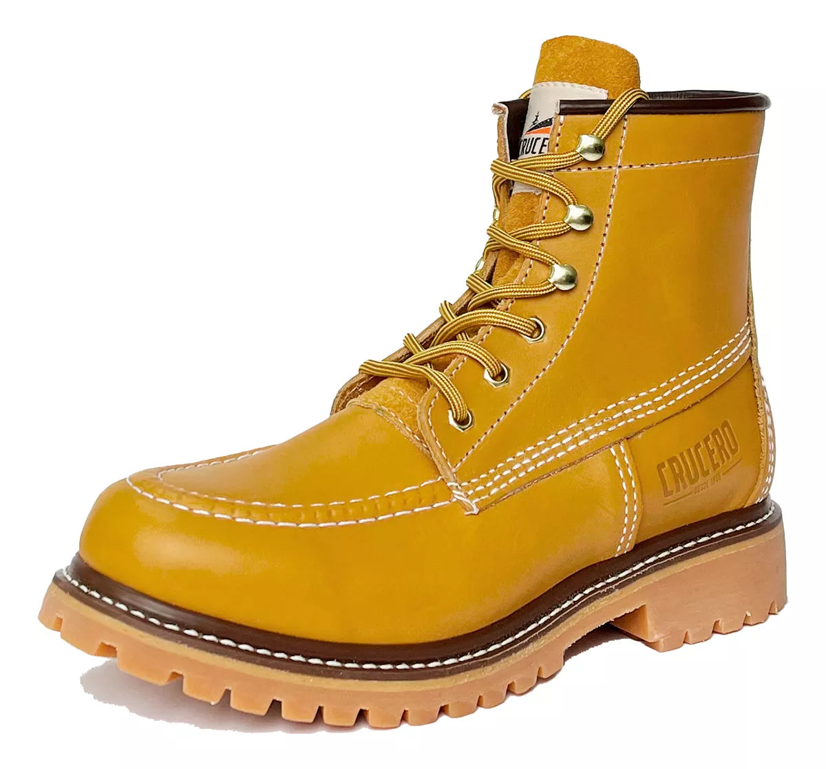 Botas de Trabajo Miel Crucero  – 100% Piel Natural y Suela Antiderrapante