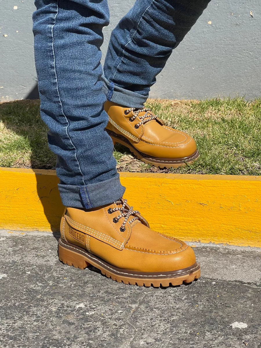Botas de Trabajo Miel Crucero  – 100% Piel Natural y Suela Antiderrapante
