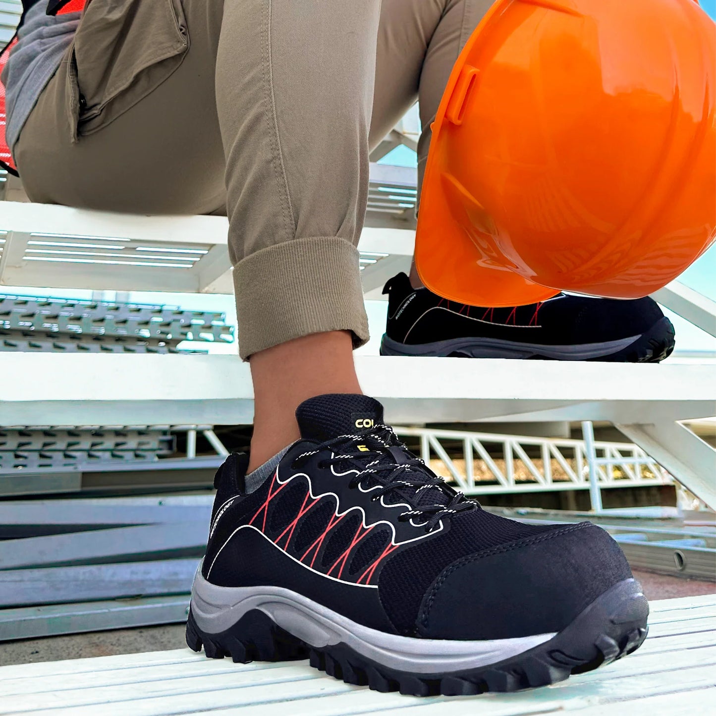 COURT STEEL Calzado de Seguridad Industrial con Casco de Poliamida, dieléctricos, ligeros, certificados - Zapatos de seguridad