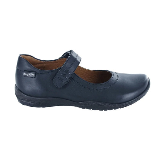 🎀 Zapatos Escolares para Niña 38700 – Piel Azul Marino, Velcro y Suela Antiderrapante 👠
