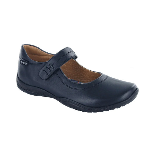 🎀 Zapatos Escolares para Niña 38700 – Piel Azul Marino, Velcro y Suela Antiderrapante 👠