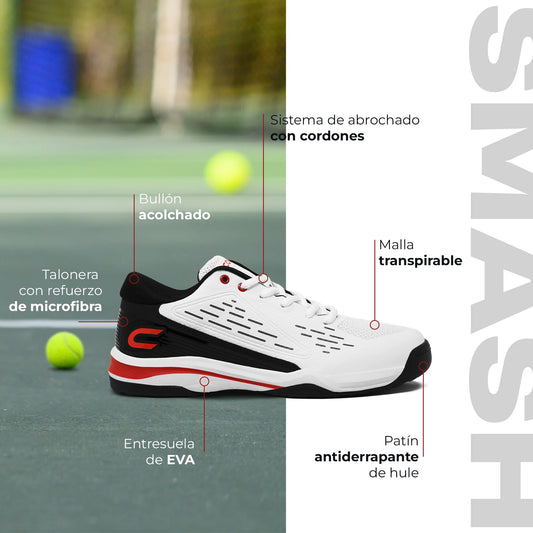 COURT Smash | Zapatillas de pádel – Confort Extremo, para canchas Duras y de Cemento - Tenis de pádel para hombre