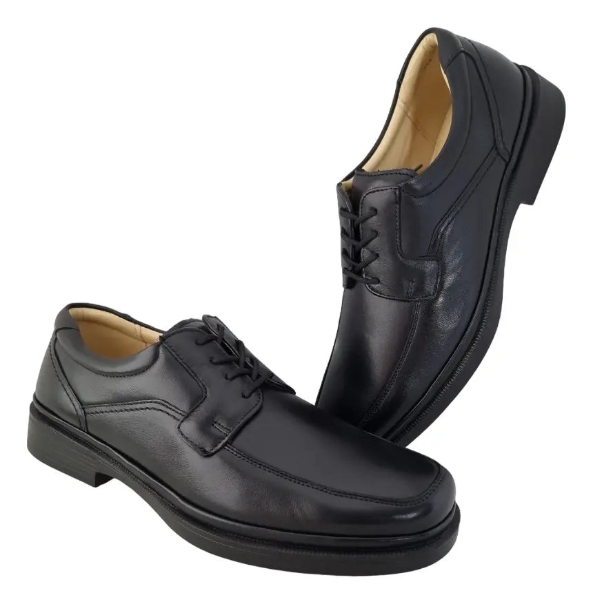 Zapatos de Vestir Hombre Elegantes en Piel Negra | Pazstor 112 Cómodo y Formal