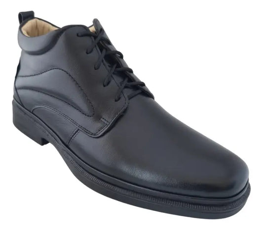 Bota Botín Hombre Elegante de Vestir en Piel Negra | Pazstor 115 Cómodo y Moderno